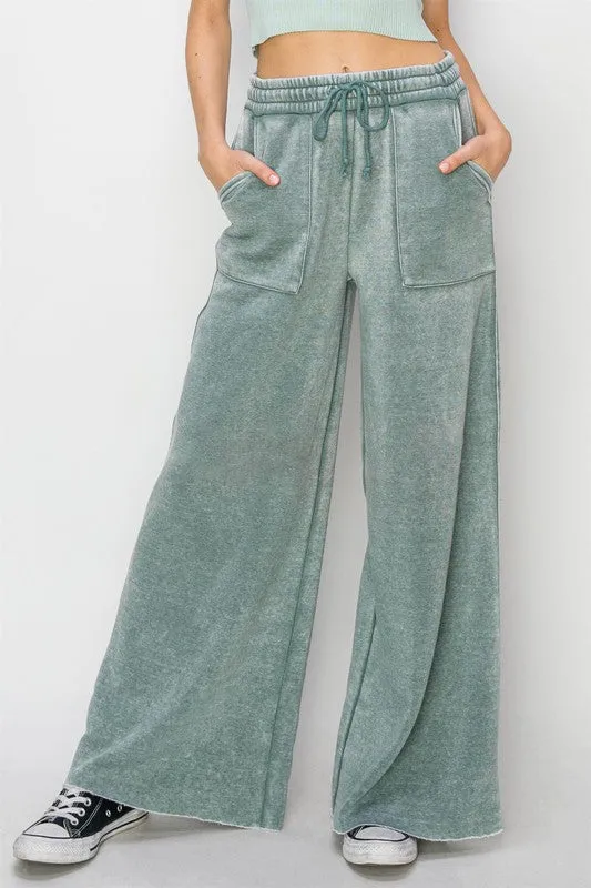 Shyla High Rise Wide Leg Drawstring Pants