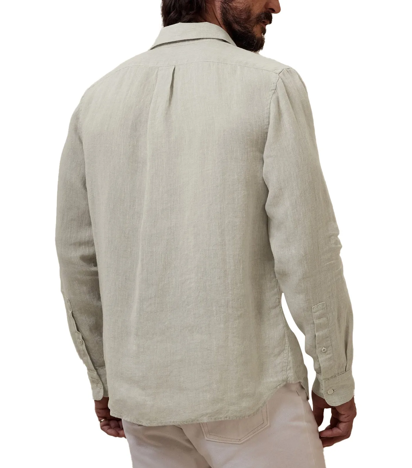 Slim Castello Linen Shirt Natural