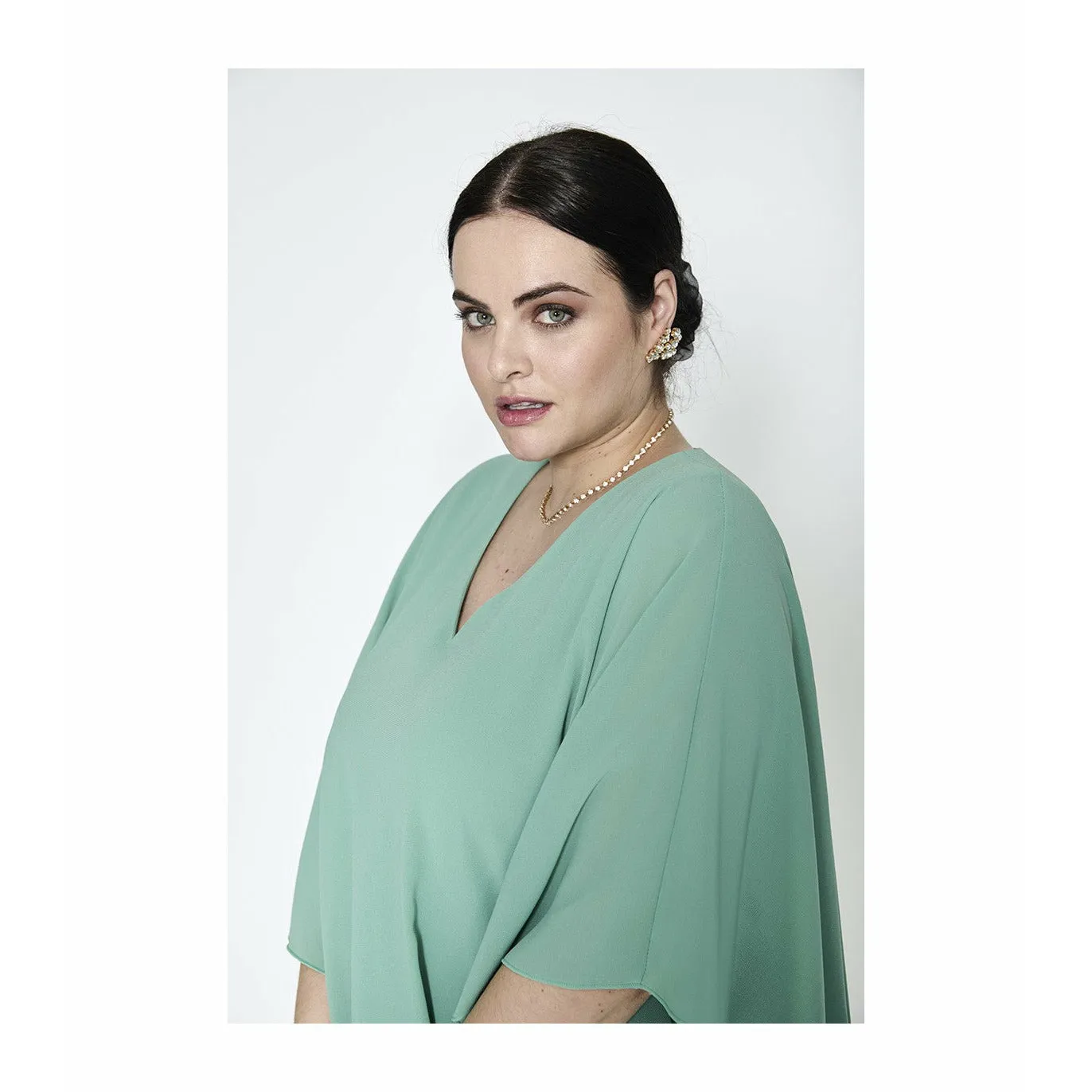 SPG Waterfall Blouse in Mint