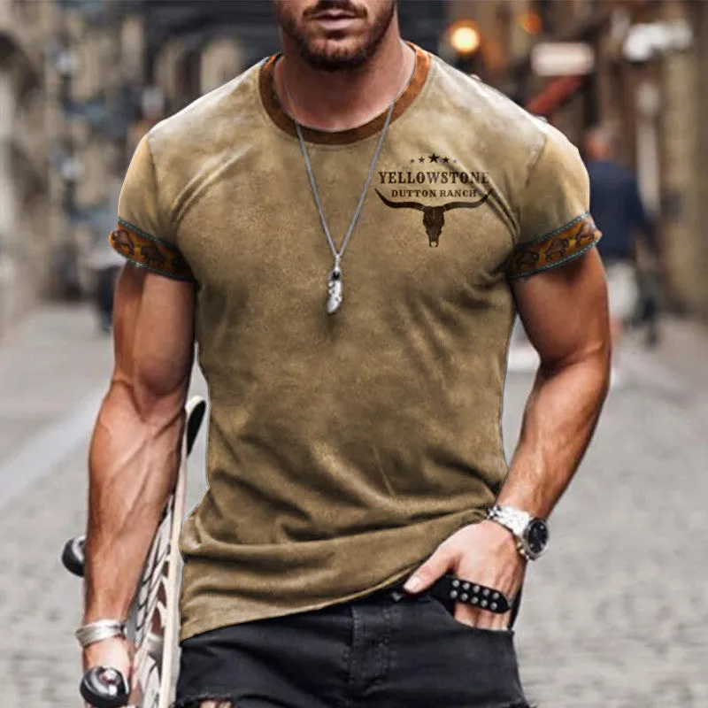 Street Fashion 3D Printed Cross-border T-shirt Casual Loose Sports Style 3D Printed Short Sleeve