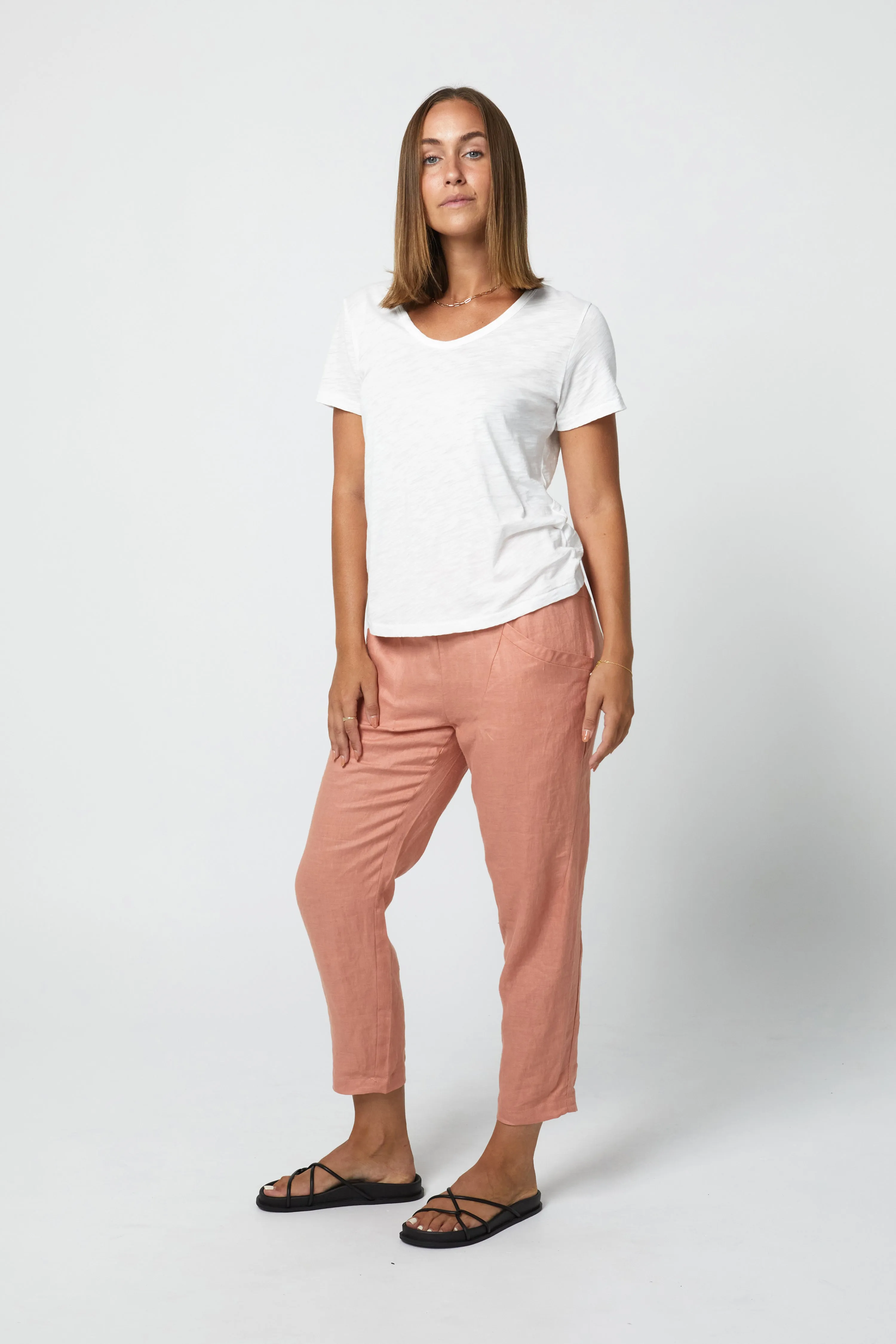 SUTTON HEMP PANT - CLAY