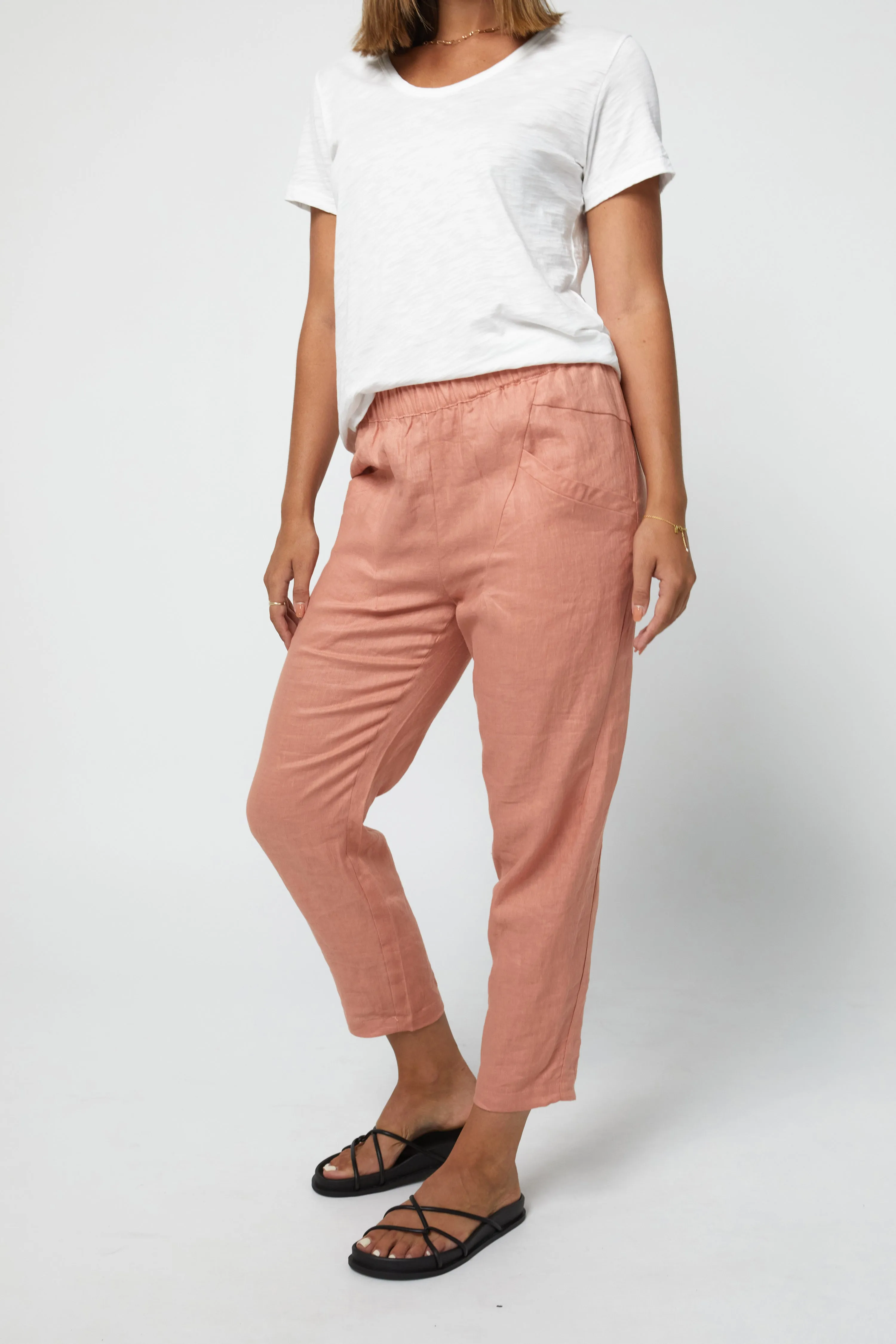 SUTTON HEMP PANT - CLAY