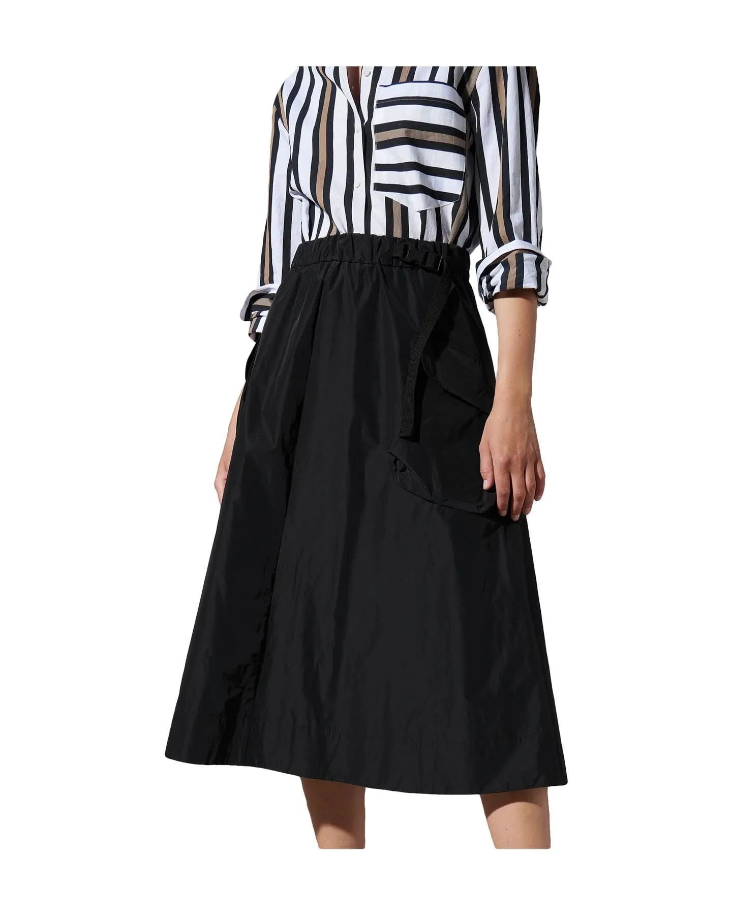 Taffeta Cargo Skirt