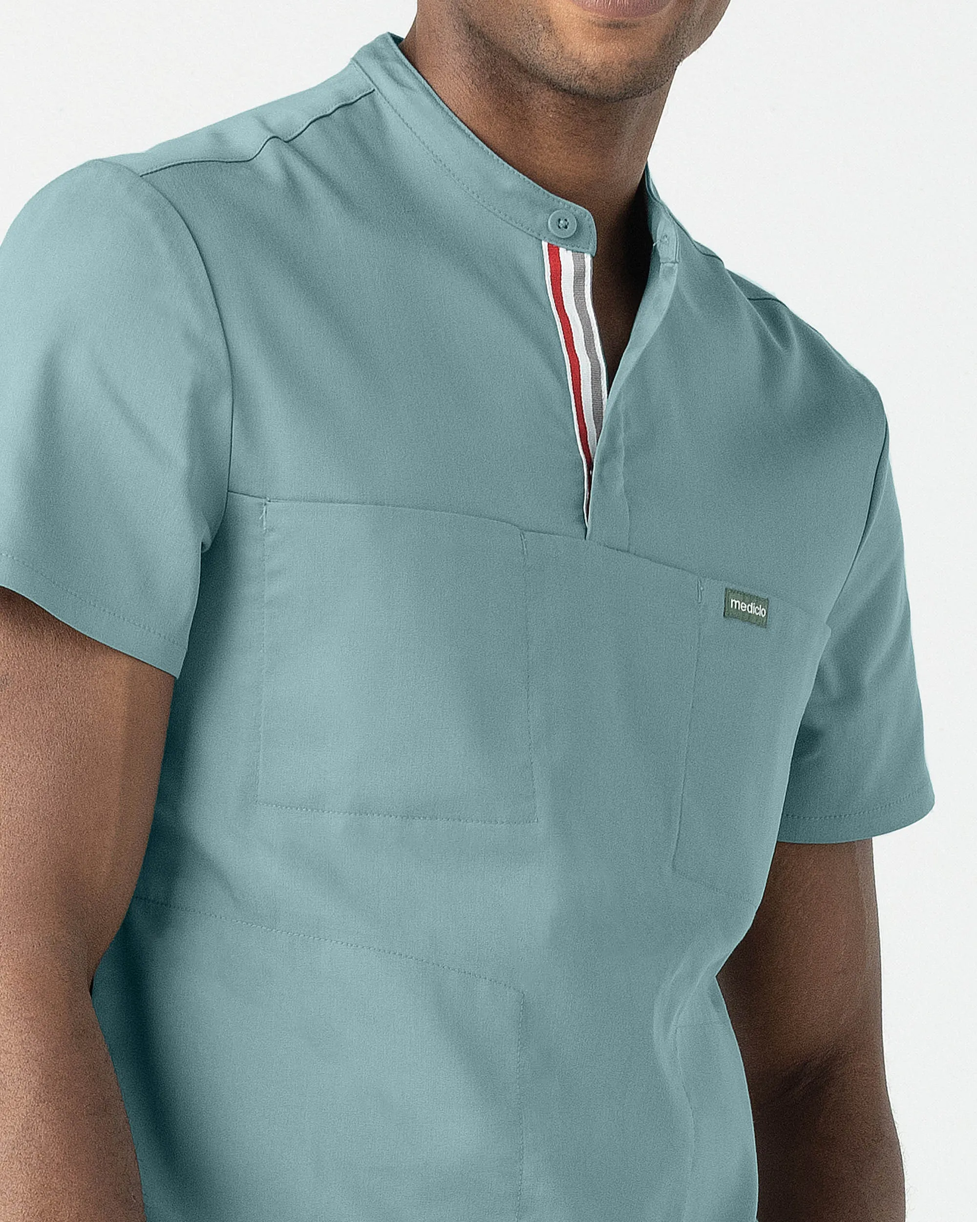 TENCEL™ Skye‎ ‎ Banded Collar Scrub Top