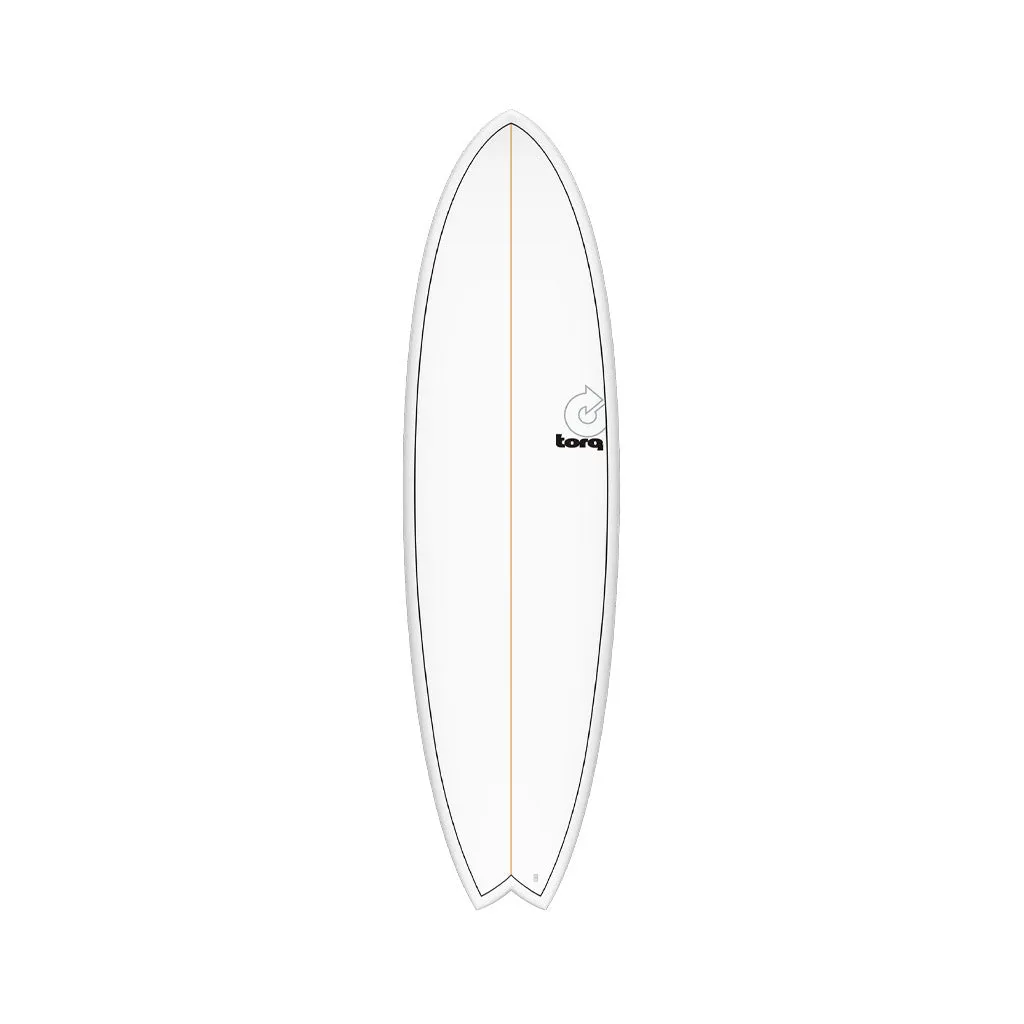 Torq TET Mod Fish White Pinline Surfboard