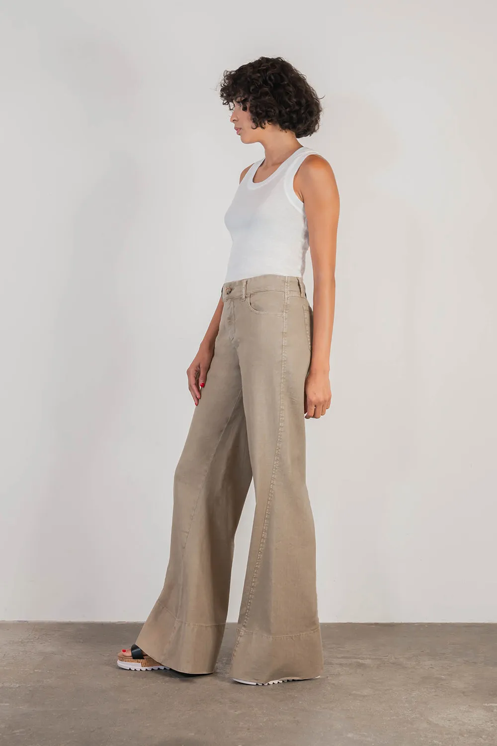 Tyler Wide Leg Linen Pant