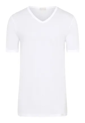 Ultralight Supima Cotton V-Neck Fitted T-Shirt | White 73001-101