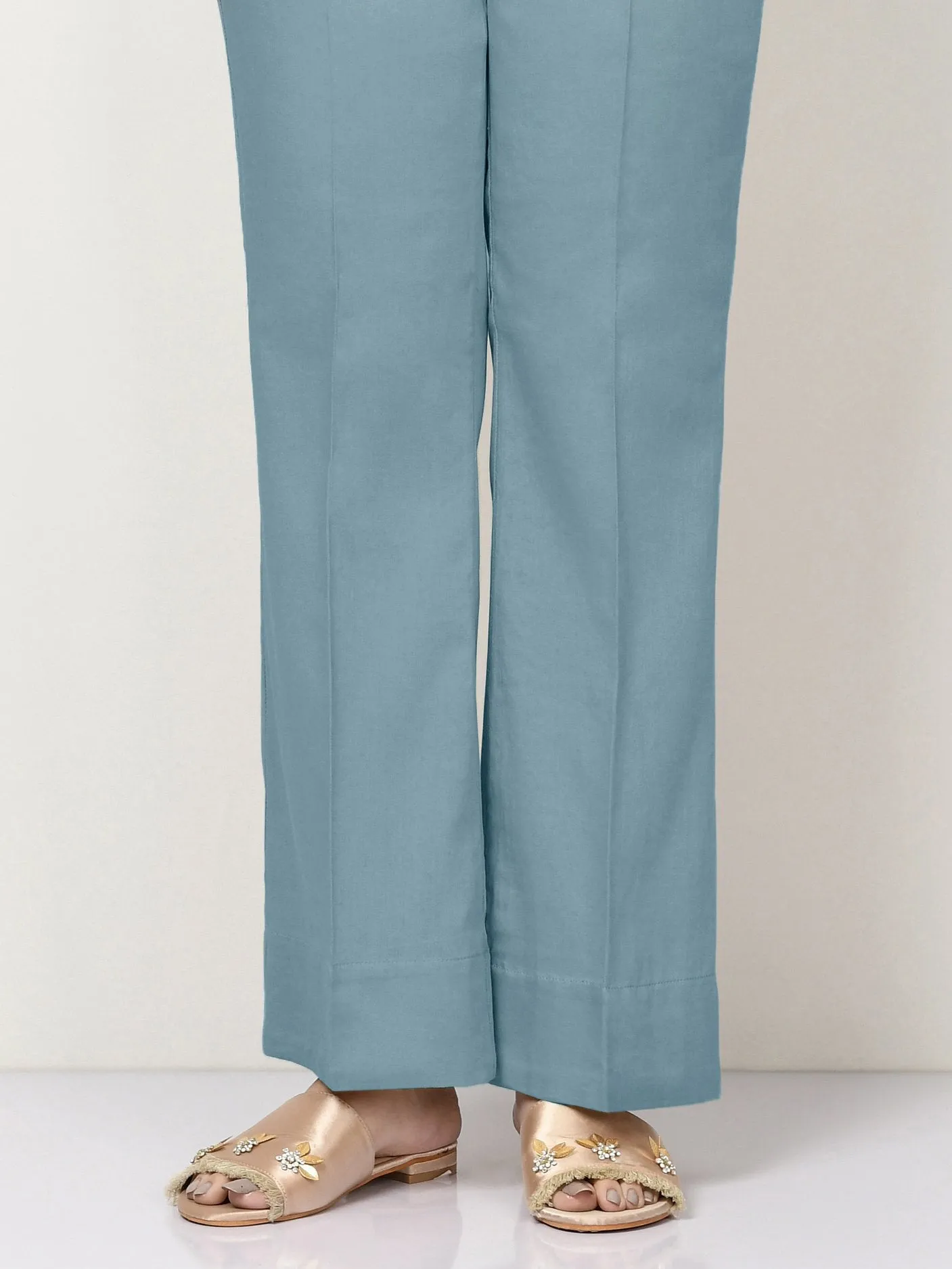 Unstitched Cambric Trouser -Light Blue