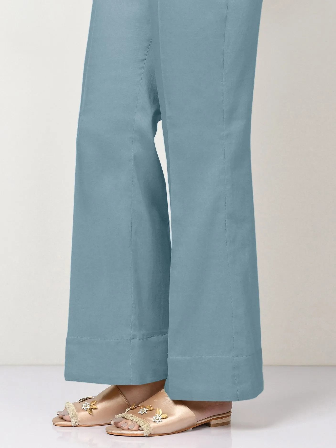 Unstitched Cambric Trouser -Light Blue