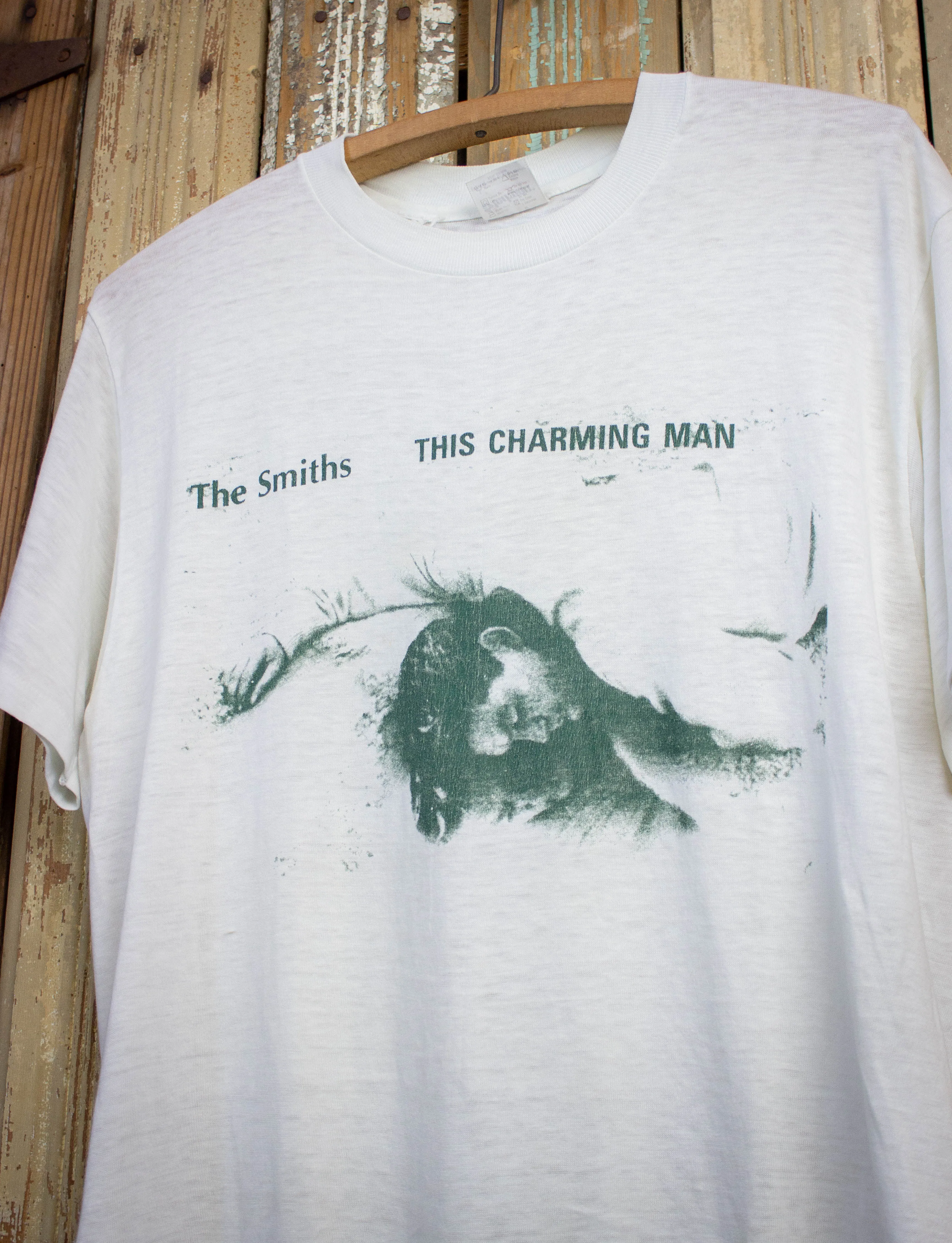 Vintage Smiths Charming Man Concert T Shirt 80s White Large