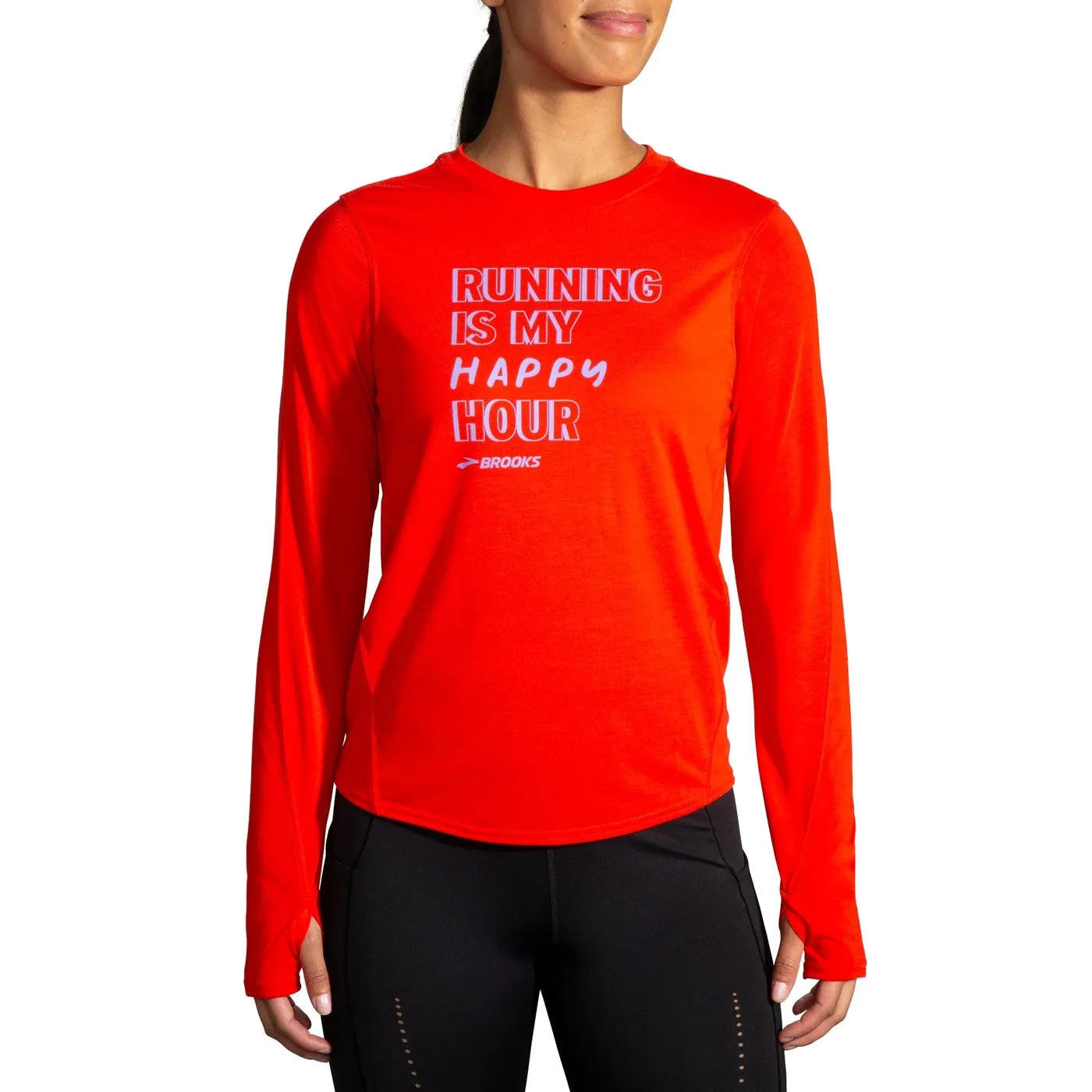 W Brooks Distance Graphic Long Sleeve