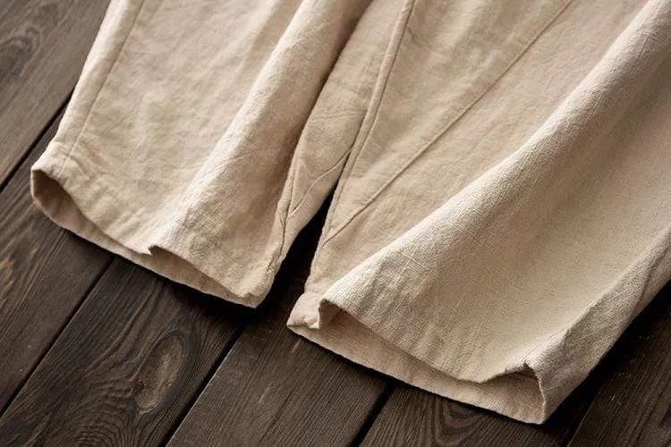 Wide Leg Linen Harem Pants | Zen