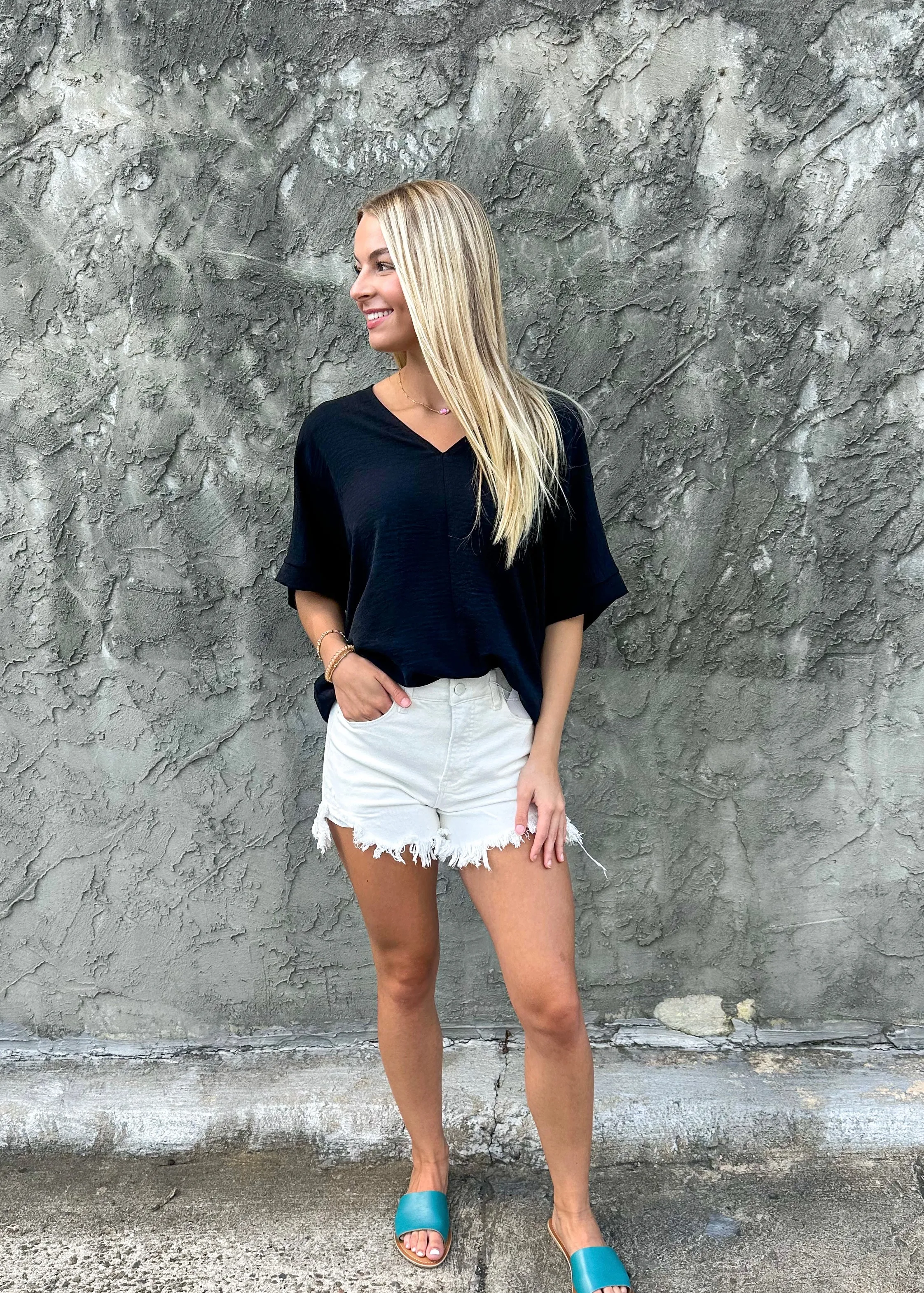 Willow White Denim Shorts