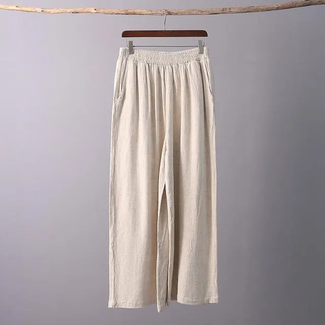 Zen Garden Cotton & Linen Palazzo Pants | Zen